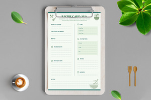 Recipe Card Template, a Stationery Template by MightyDesign