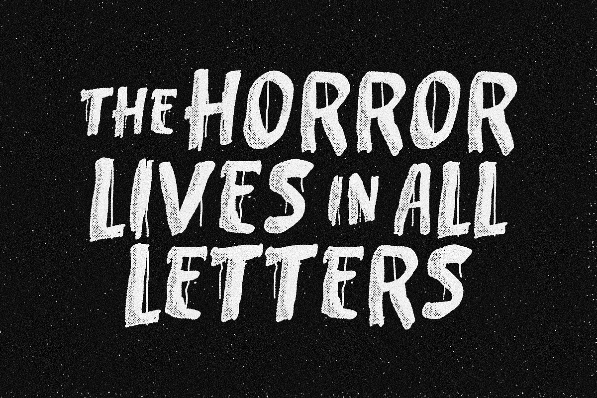 BloodBeth – Horror Brush Font, a Blackletter Font by Typeparties (Photo 3 of 7)