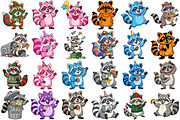 Funny Raccoon Clipart, an Animal Illustration by Forhadx5 (Thumbnail 3 of 8)