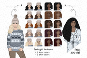 Warm Girls Clipart, a Person Illustration by GlamArtZhanna (Thumbnail 2 of 4)