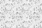 White Christmas Doodle Pattern, a Pattern Graphic by Chloe's Illustrations (Thumbnail 1 of 4)