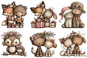 Whimsical Christmas Animal Friends, an Illustration by Craft Nest (Thumbnail 8 of 9)