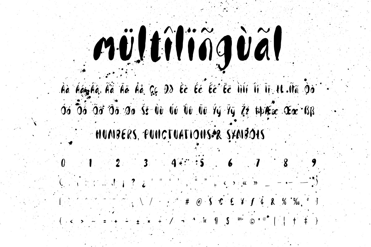 Splatzio Ink Display Font, a Handwritten Font by Tera Asset Garage (Photo 4 of 7)