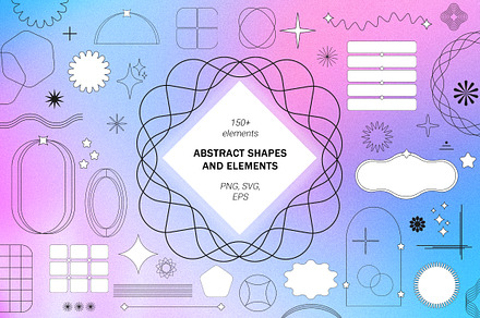 Abstract shapes and elements, an Object Graphic by LiiaLonn Studio