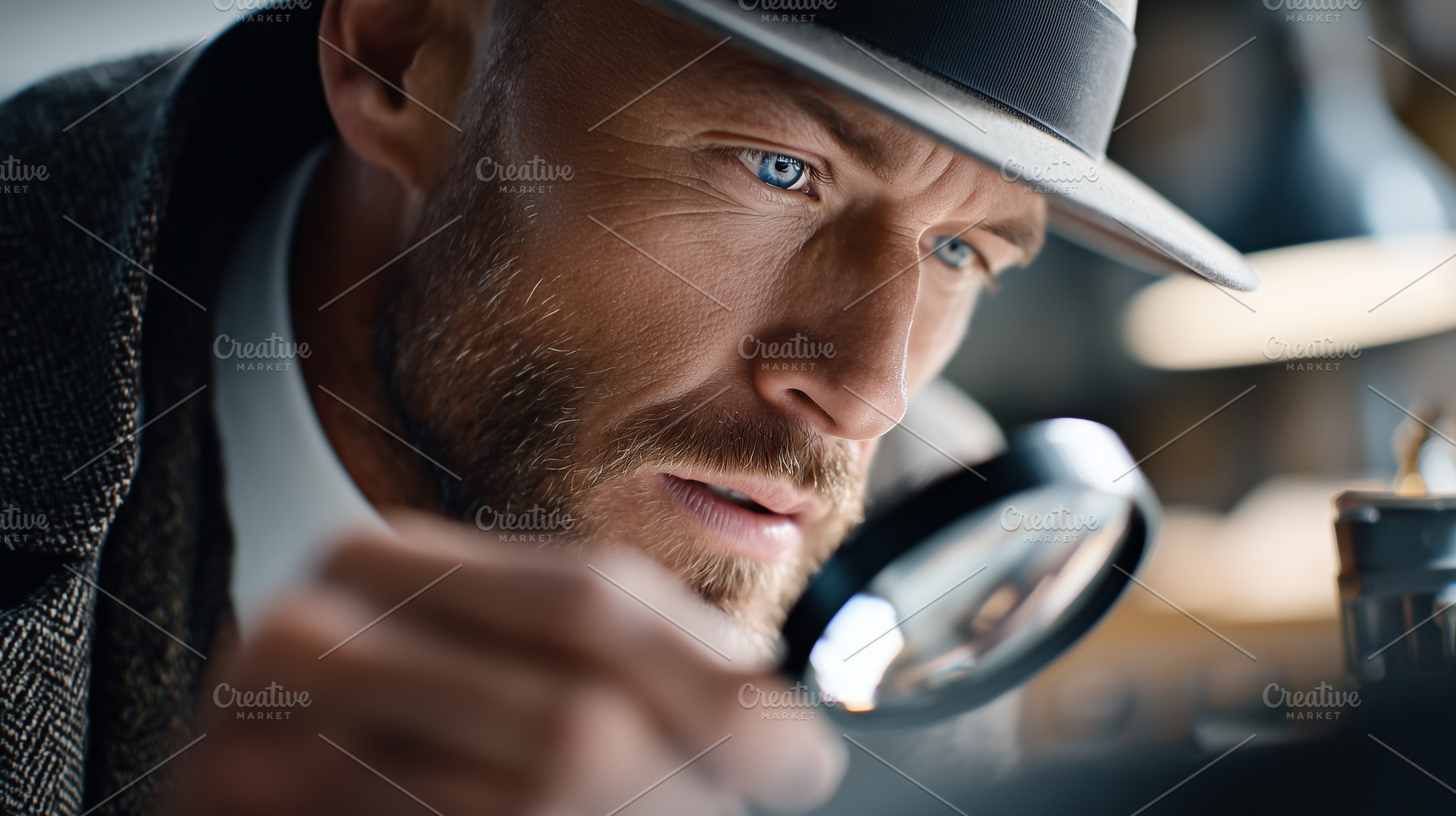 Close up portrait of a detective, a Person Photo by MistyDay