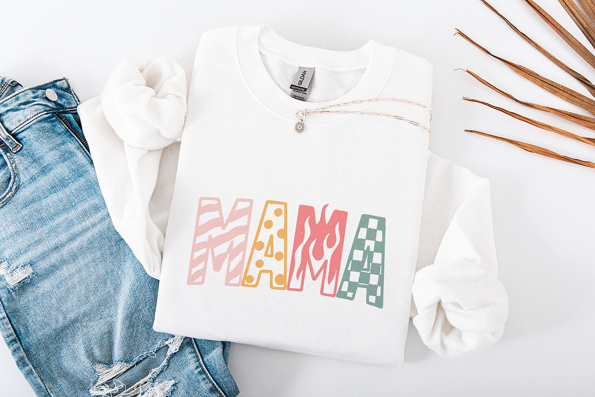 Mama PNG, Retro Patterned Printable, an Illustration by SharpMarketplace (Photo 4 of 9)