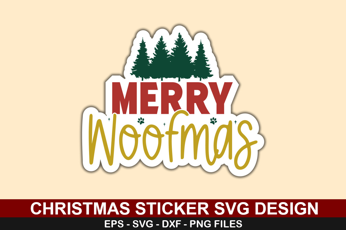 Christmas Sticker SVG Bundle, a Texture Graphic by crative8112 (Photo 5 of 7)