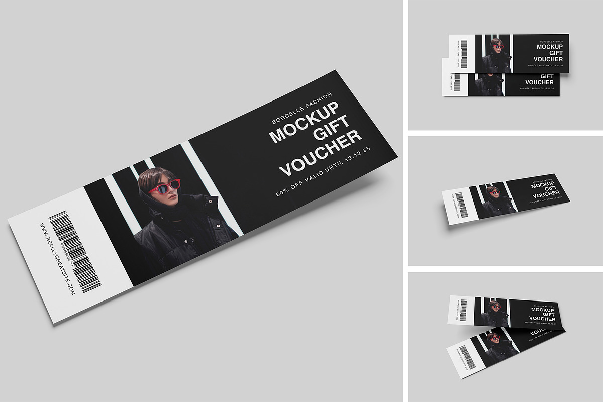 Gift Voucher Mockup, an Advertising Mockup by swsi-studio (Photo 1 of 5)