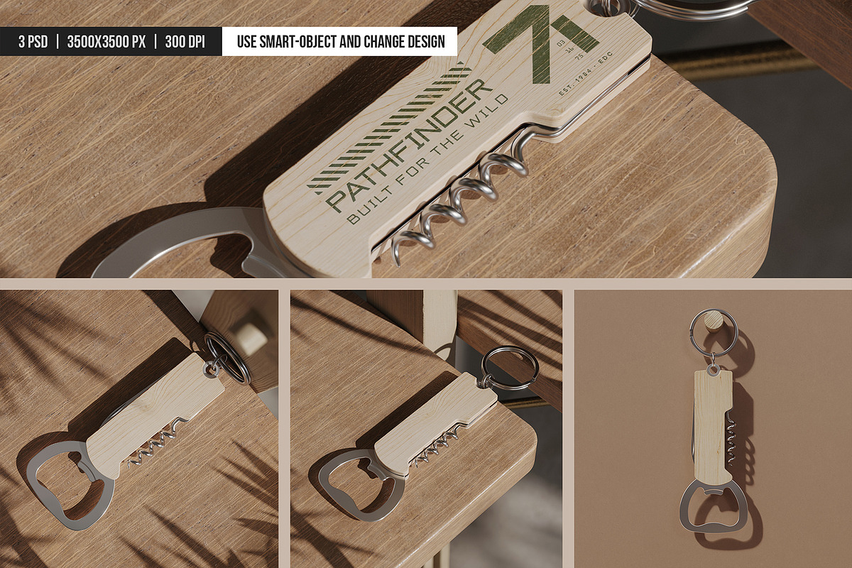 Wooden Multi Tool Mockup, an Advertising Mockup by SD Mockup (Photo 4 of 4)