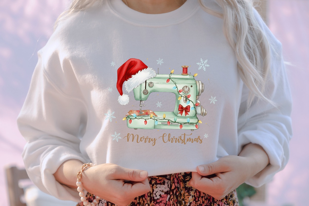 Christmas Sewing Machine PNG, an Illustration by designcity5 (Photo 7 of 8)