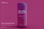 Front view of Soda Can Mockup, an Advertising Mockup by skybluecreative (Thumbnail 1 of 2)