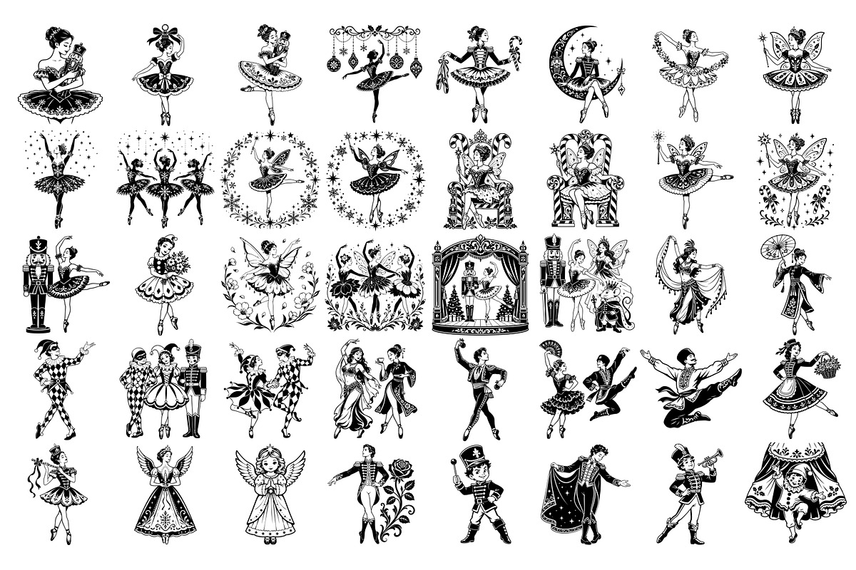 Nutcracker Ballet SVG Graphics, a Seasonal Illustration by DENIDigitalArtSudio (Photo 5 of 7)