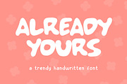 Already Yours Font - Sans Serif Font, a Sans Serif Font by ariodsgn (Thumbnail 1 of 8)