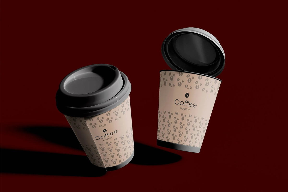 Coffee Cups Mockup, a Cups & Container Mockup by skybluecreative (Photo 2 of 2)