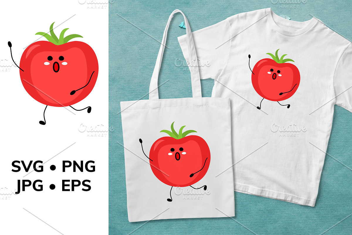 Tomato cartoon cute, an Object Graphic by jelisua88 (Photo 1 of 5)