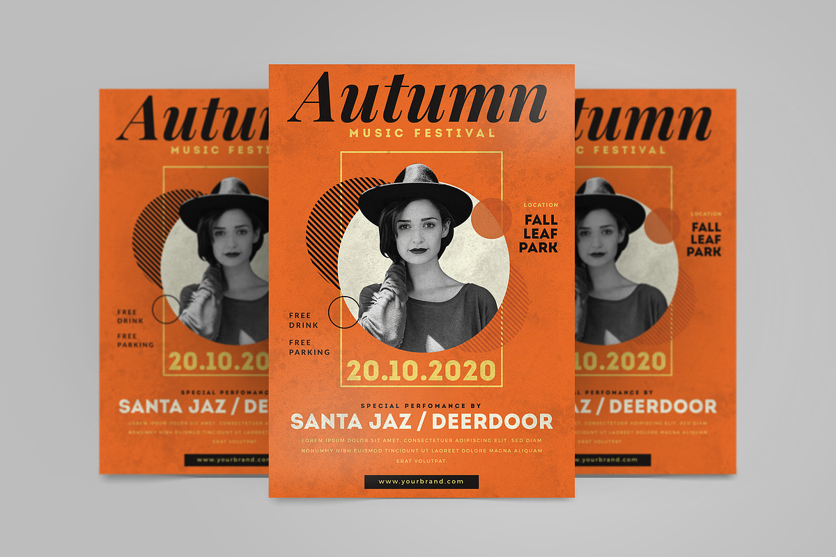Modern Autumn Music Festival Flyer, a Flyer Template by Tokosatsu (Photo 4 of 4)