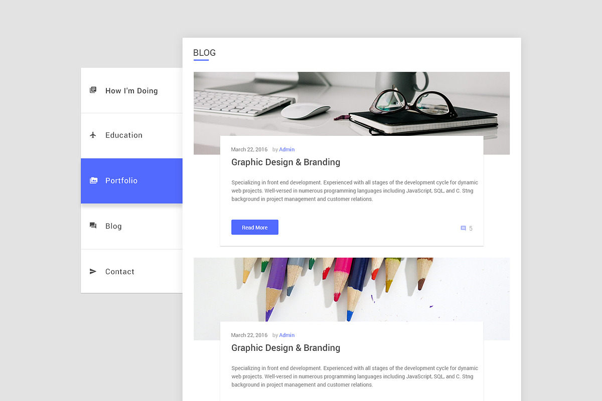 Material CV / Resume, a Resume Template by moinkhanuy (Photo 8 of 10)