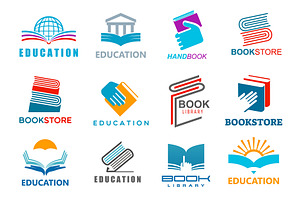 Book store, education icons, an Education Illustration by Vector Tradition