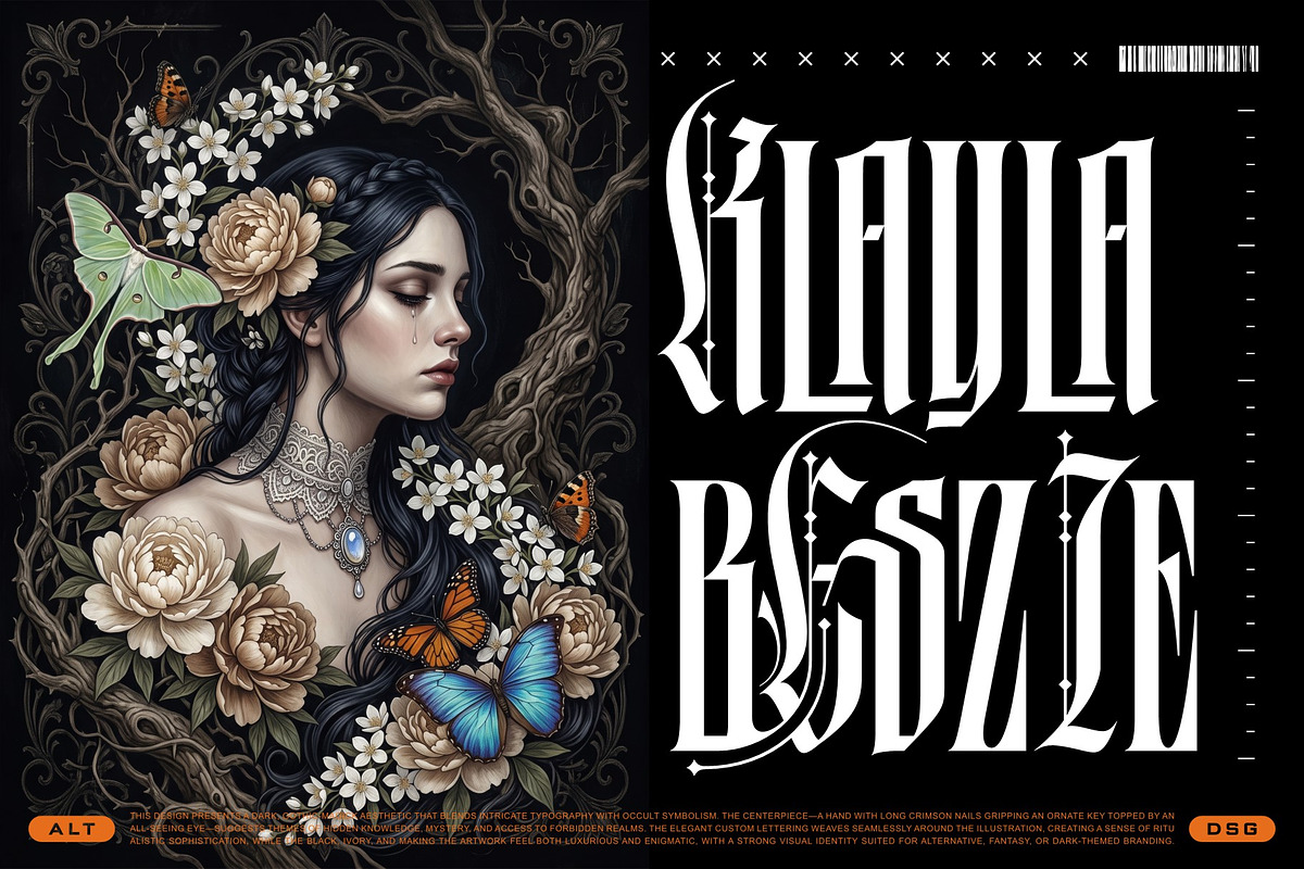 Black Letterfly Typeface, a Blackletter Font by alit design (Photo 11 of 20)