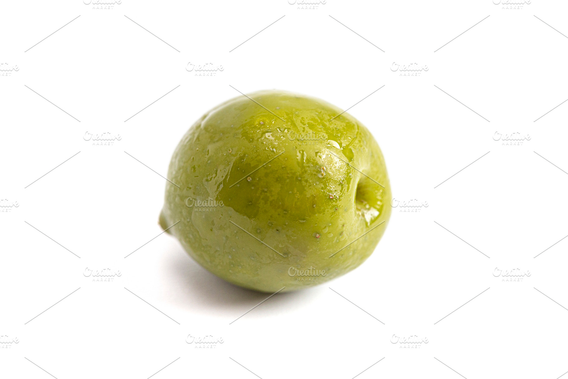 Ripe Green Organic Olives Isolated on a White Background, a Food & Drink Photo by P Maxwell Photography