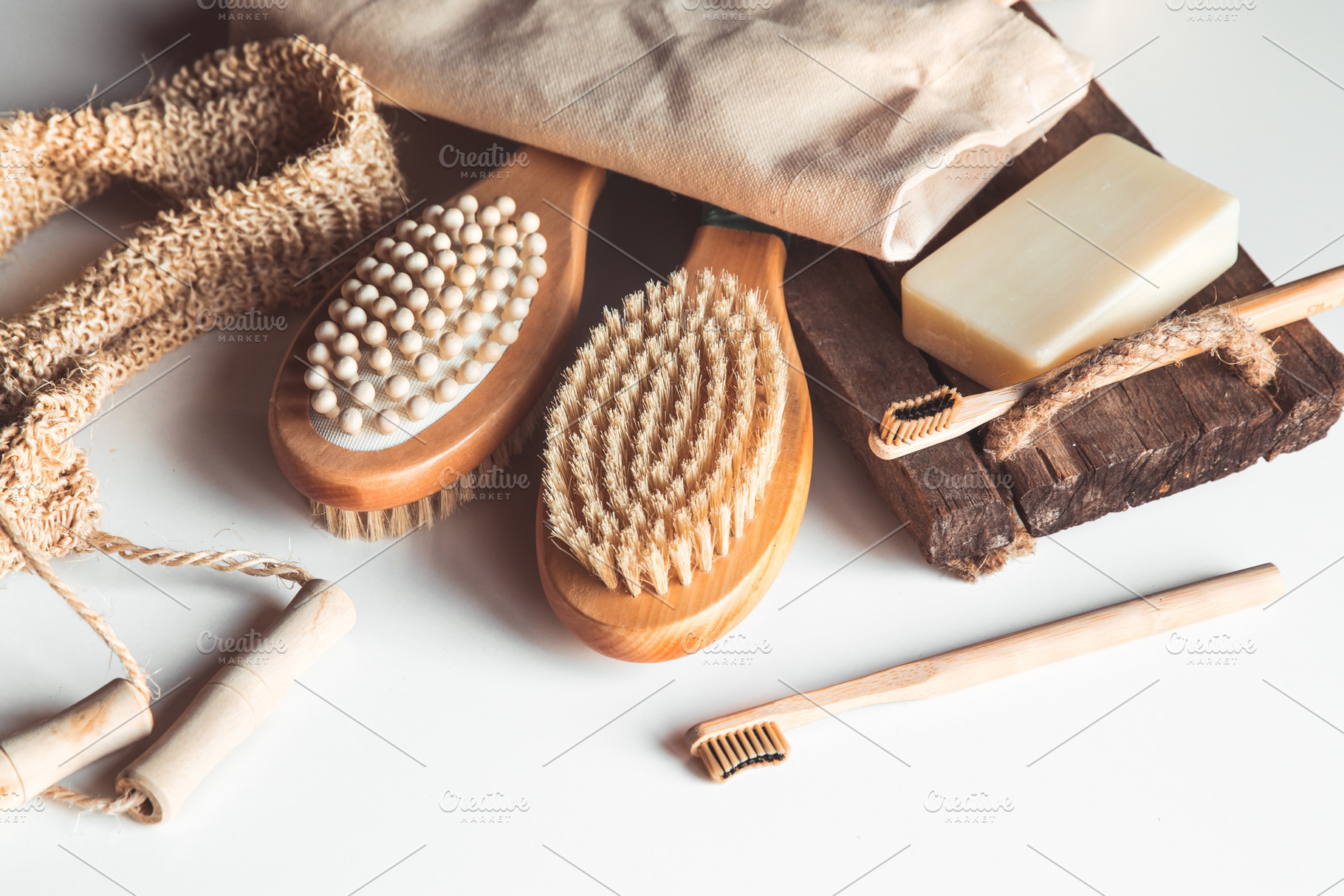 Eco concept zero waste organic containing background, spa, and texture, a Health & Medical Photo by OS