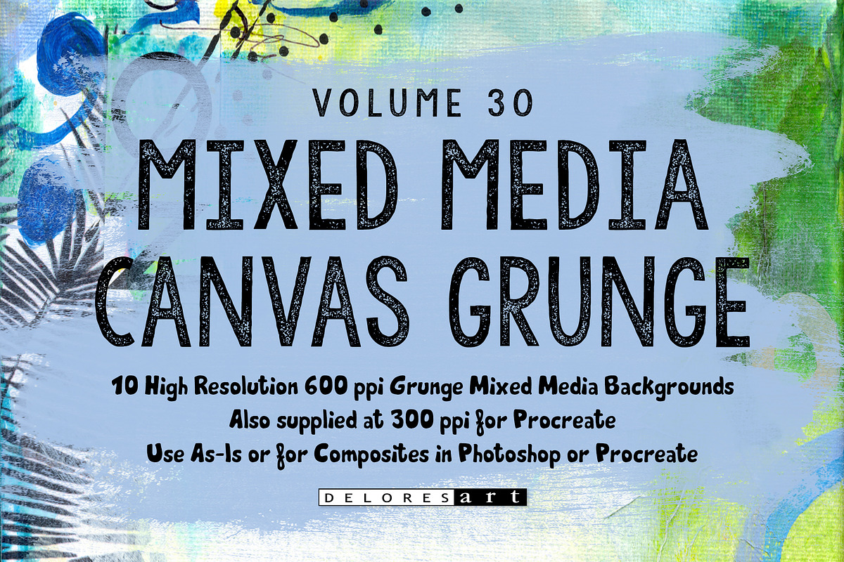 Mixed Media Procreate Bundle, a Brushes & More by DeloresArt (Photo 29 of 45)