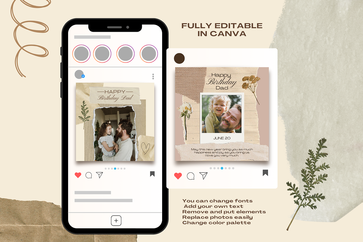 Happy Birthday Dad Templates, a Templates & Theme by TemplateCastleStore (Photo 6 of 9)
