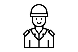 Soldier Line Icon, an Icon by Pexelpy