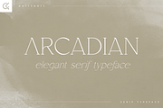 Arcadian - elegant serif typeface, a Serif Font by Only Fonts (Thumbnail 1 of 11)