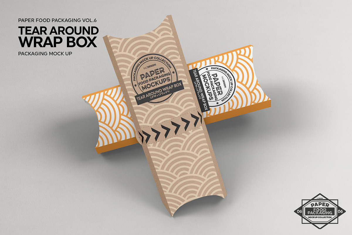 Tear Around Wrap Packaging Mockup, a Packaging Mockup by INCDesign (Photo 6 of 7)