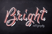 Bright calligraphy PSD Font, a Script Font by Gleb Guralnyk (Thumbnail 1 of 5)