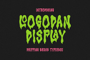 Loogodan Dripping Brush Typeface, a Handwritten Font by Maulana Creative
