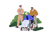 Senior people in nursing home set, a Healthcare Illustration by PaperTrident (Thumbnail 2 of 9)