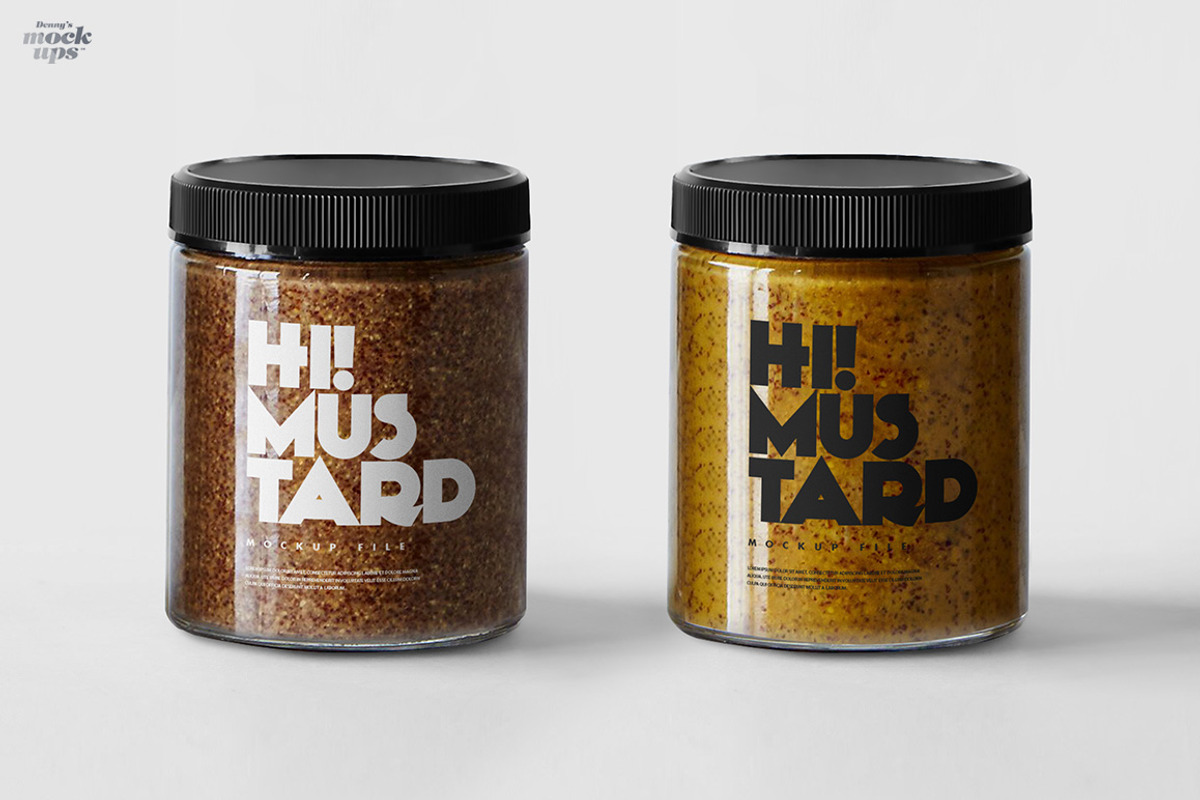 Mustard Jar Mockup, a Cups & Container Mockup by Denny's Mock-ups (Photo 6 of 8)
