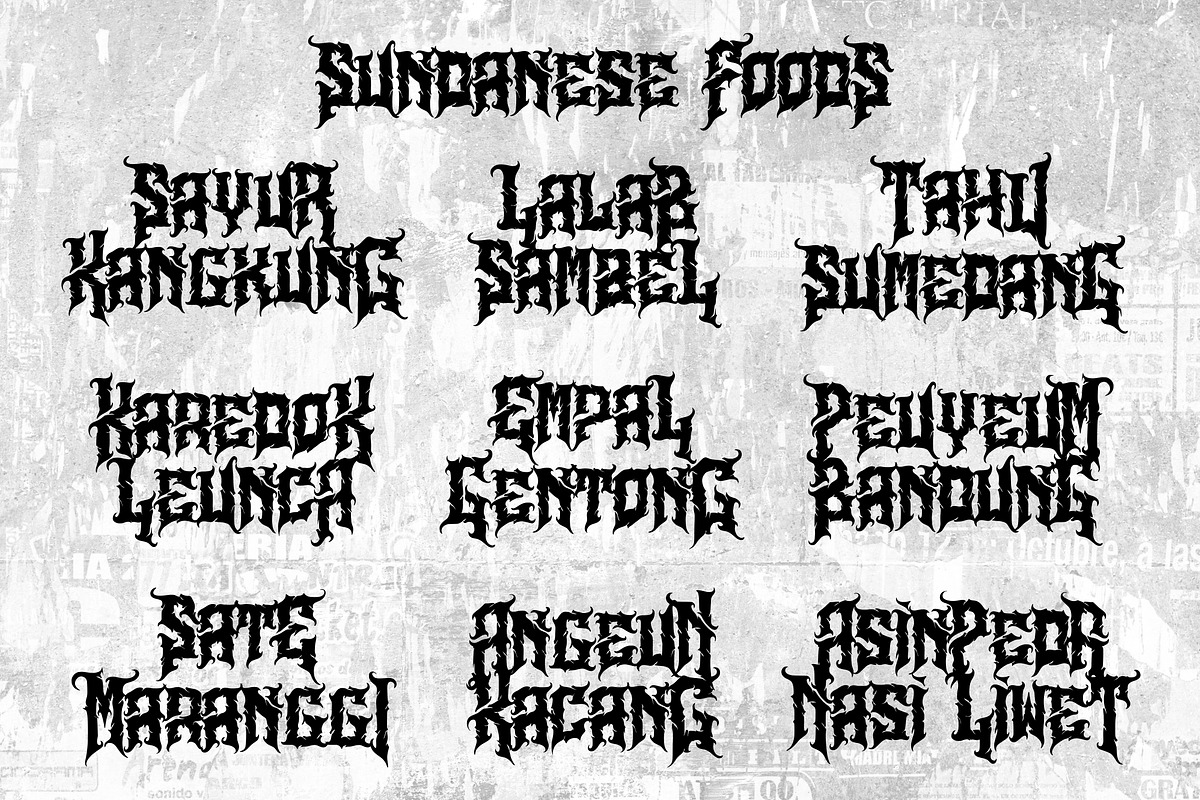 Aligator - Deathmetal Font preview 8