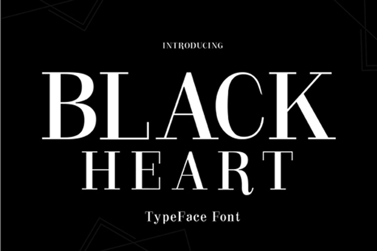 BLACK HEART, a Sans Serif Font by edcreative (Photo 1 of 4)