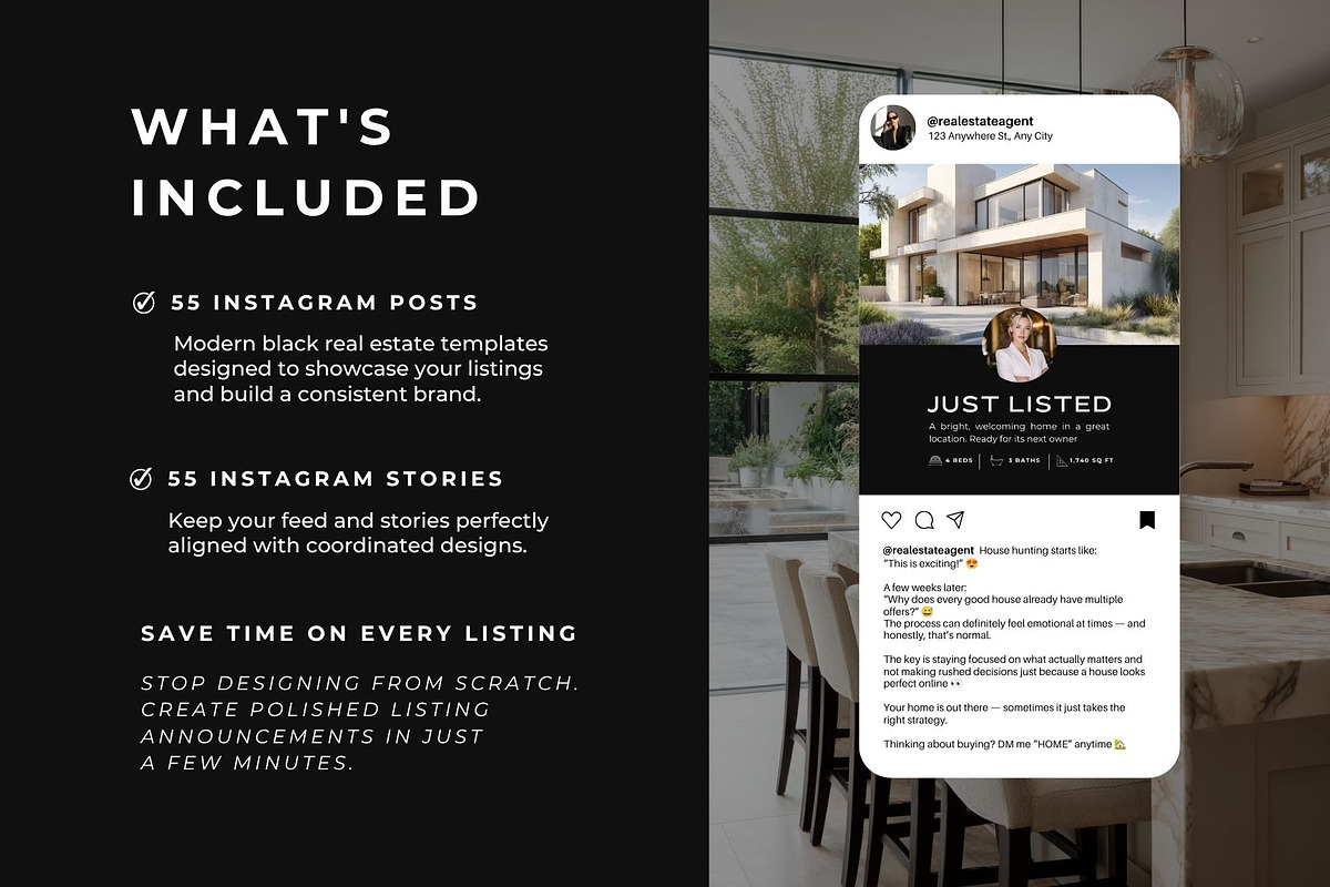 Just Listed Real Estate Templates, a Social Media Template by Instprofi | Studio Estimo (Photo 7 of 8)