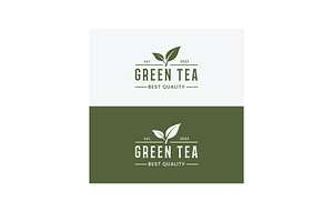 Organic green tea leaf logo design w, a Branding & Logo Template by LOGOCREATIVE