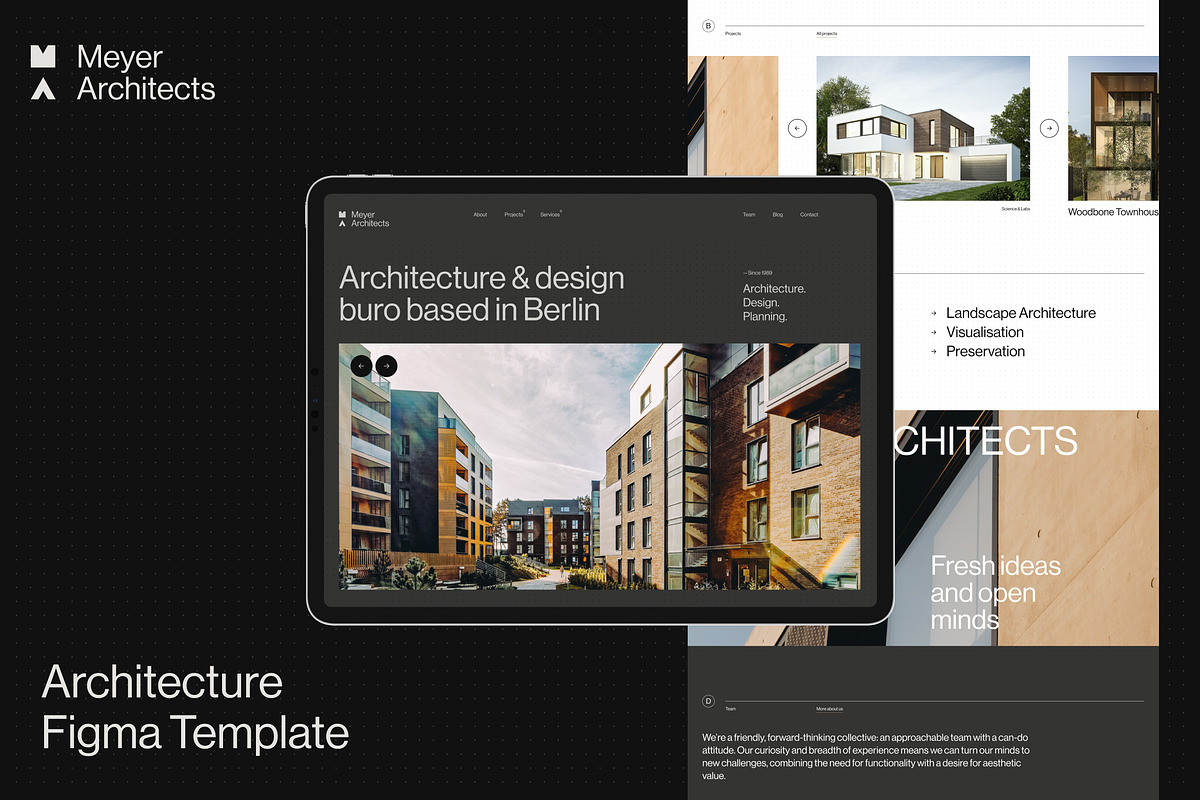 MA — Architecture Figma Template, a Landing Page Template by Spartak Vee (Photo 1 of 10)