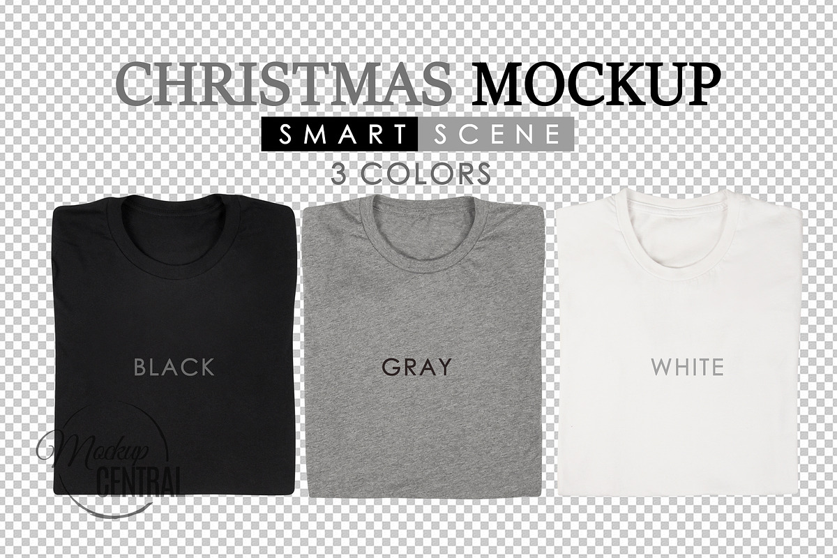 Christmas Family T-Shirt Mockup PSD, a Shirt Mockup by HaywireMedia & Mockups (Photo 5 of 8)
