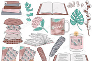 Book Addict Сlipart, an Object Illustration by GlamArtZhanna (Thumbnail 2 of 3)