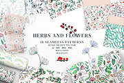 Hand Drawn Floral Seamless Patterns, a Pattern Graphic by Diana Kovach (Thumbnail 1 of 7)