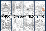 Fun Winter Activity Coloring Pages, an Animal Illustration by maggiesar (Thumbnail 3 of 4)