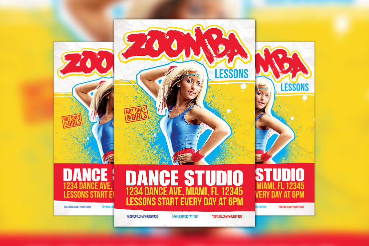Zumba Aerobic Flyer and Poster, a Flyer Template by Flyermind (Photo 1 of 2)