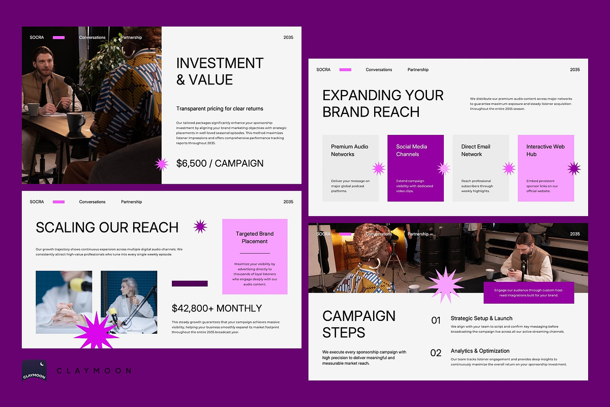 Podcast Sponsorship & AudioMedia Kit, a Presentation Template by Claymoon Lab (Photo 6 of 7)