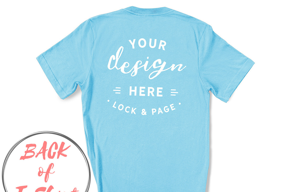 Back Of T-Shirt BC3001 Mockup Bundle, a Shirt Mockup by lock and page (Photo 25 of 88)