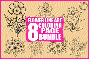 Floral Coloring Book for Adults, an Illustration by Designs_River