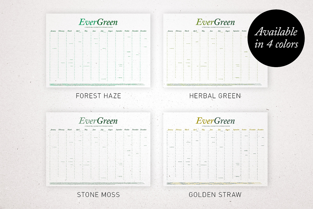 2026 Eco Wall Calendar Template preview 4