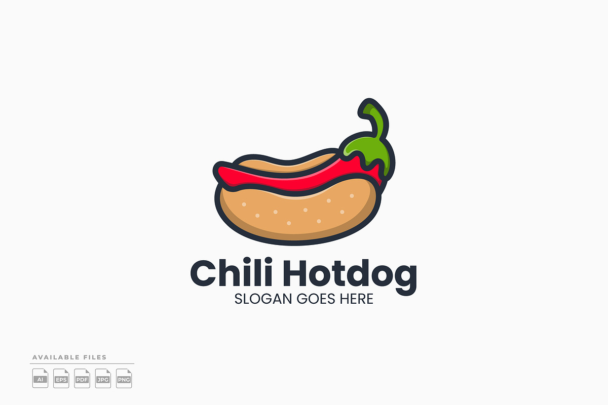 Chili Hotdog Logo, a Branding & Logo Template by Zeer Graphic
