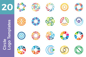 20 Logo Circle Templates Bundle